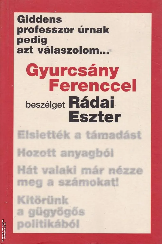 Giddens professzor úrnak pedig azt válaszolom... ANTIKVÁR