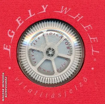 Egely-kerék vitalitásjelző ezüstszürke színben